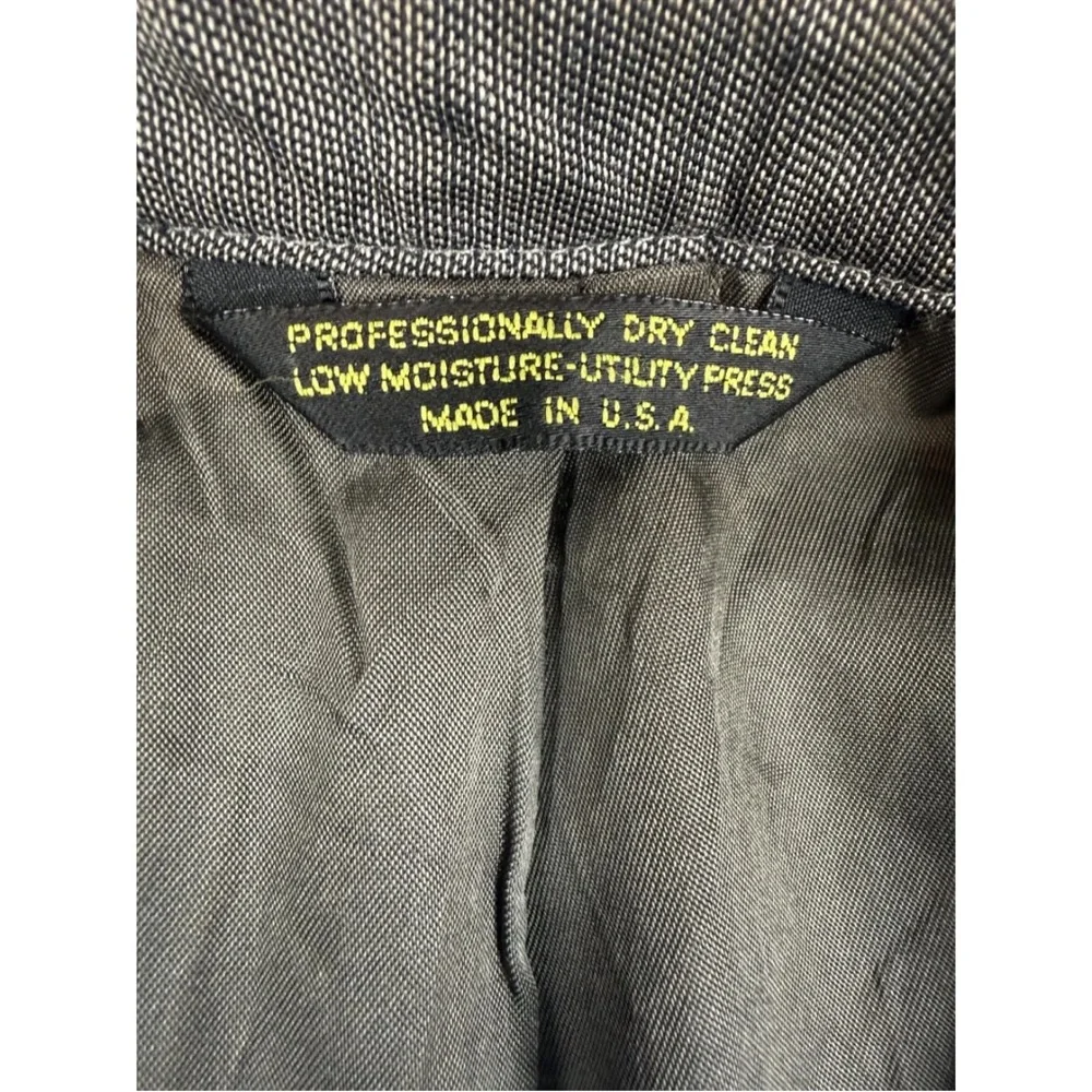 Sturbridge Blazer Men's Gray 100% Wool Double Breasted Peak Lapel Jetted Pockets
